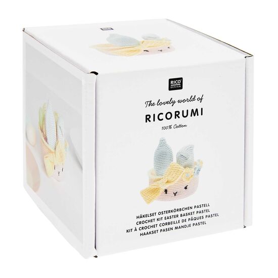 Ricorumi paasmandje konijn haakpakket - Pastel | Pasen haken | hobbygigant.nl