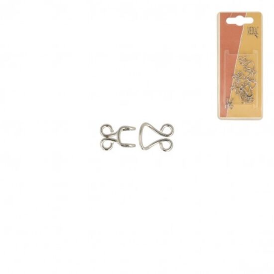 Korset haken en ogen zilver - 6 stuks |  BH, jasje, broek of korsetsluiting | hobbygigant.nl