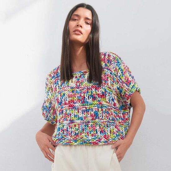 Zomertop voor dames breien - Lana Grossa Gelato breipatroon | hobbygigant.nl