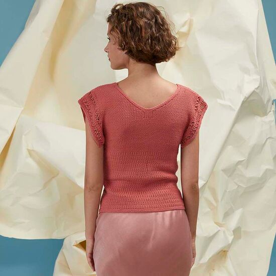 Katoenen damestop breien - Lang Yarns Baby Cotton breipakket | hobbygigant.nl