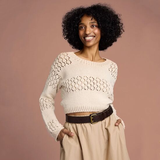 Katoenen damestrui Cherie breien - Novita breipakket | hobbygigant.nl