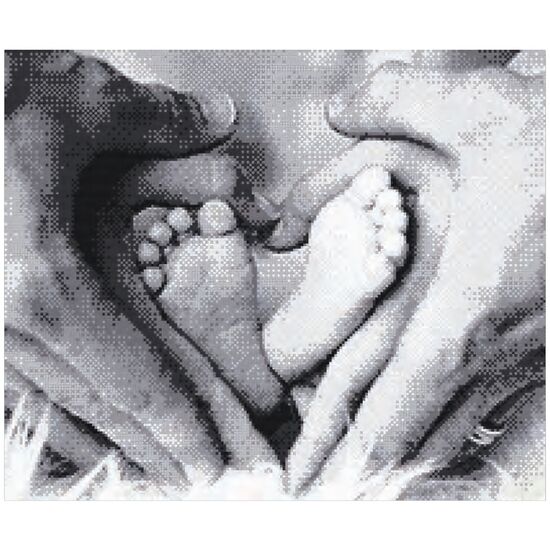 Hart van handen borduurpakket - kruissteek telpatroon - Marie Coeur | kruissteek borduren | hobbygigant.nl