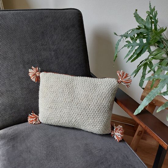 Tunisch gehaakt kussen Noortje - Hobby Gigant haakpakket | hobbygigant.nl