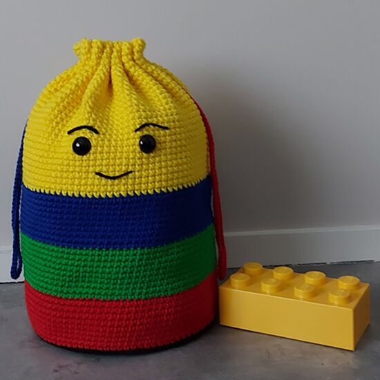 Speelgoed tas Mads met trekkoord haken - hobbygigant haakpatroon