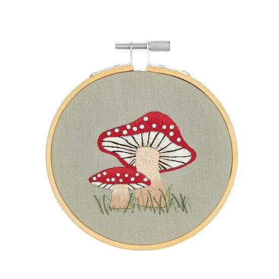 Paddenstoelen borduren - voorbedrukt borduurpakket Rico Design | borduurpakketten | hobbygigant.nl