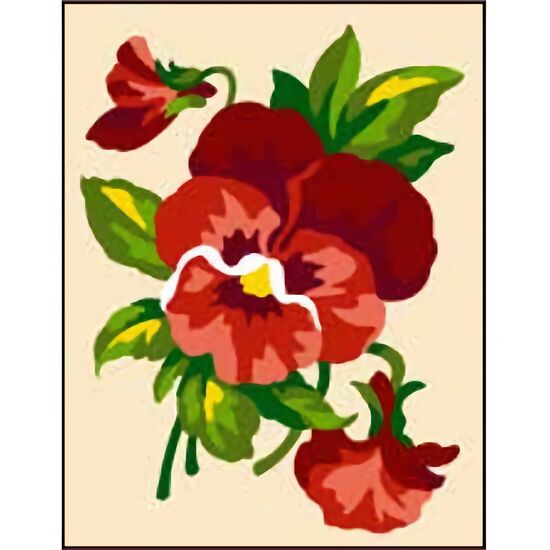 Viooltjes borduren - voorbedrukt borduurpakket beginner - Seg de Paris | borduurpakketten | hobbygigant.nl