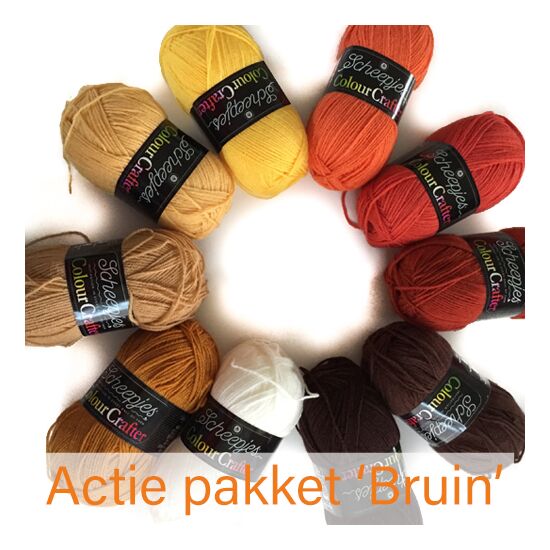 Scheepjes Colour Crafter pakket bruin | hobbygigant.nl