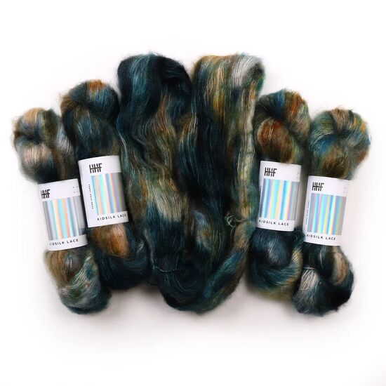 Hedgehock Fibres Kidsilk Lace - Lone Wolf | handgeverfd mohairgaren | hobbygigant.nl