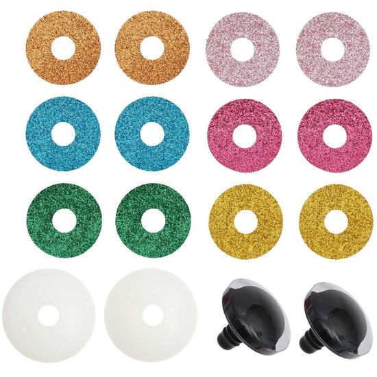 Veiligheidsogen 30 mm glitter mix - Rico Design | hobbygigant.nl