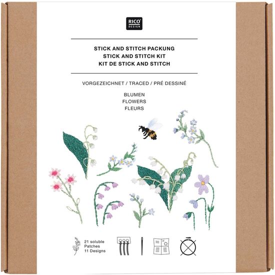 Stick & Stitch Kit Bloemen - Rico Design | hobbygigant.nl
