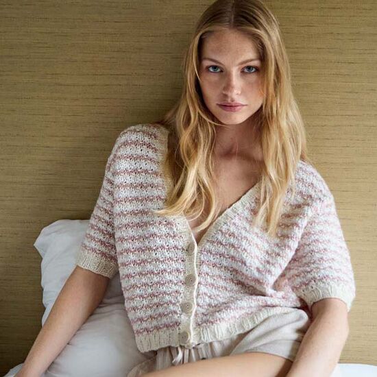 Zomers damesvest met reliëfsteek breien - Lana Grossa breipatroon | hobbygigant.nl