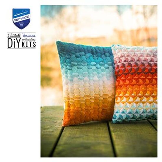 Borduurkussen geometrisch modern - Vervaco borduurpakket | hobbygigant.nl