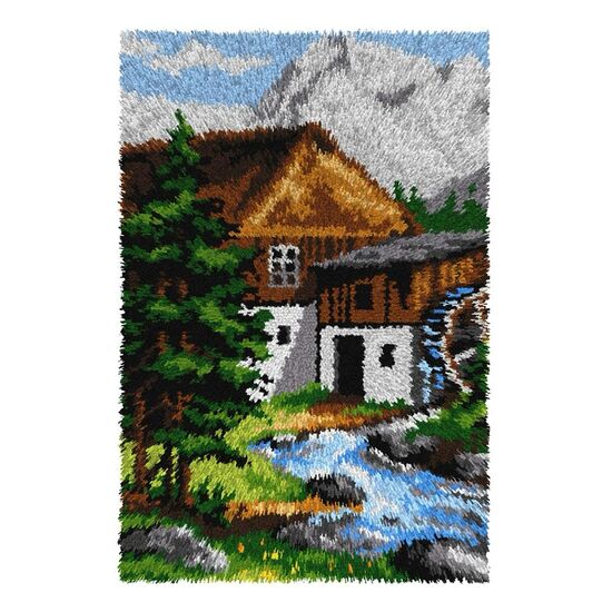 Watermolen vloerkleed knopen - smyrna knooppakket Orchidea | hobbygigant.nl