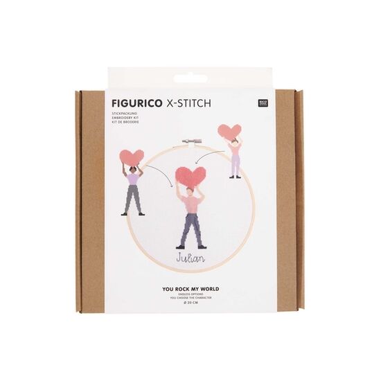 Borduurpakket Figurico You Rock My World - Rico Design | hobbygigant.nl