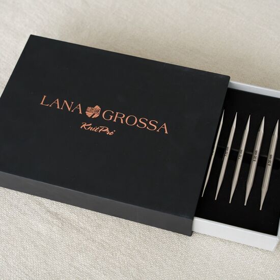 Lana Grossa Vario verwisselbare rondbreinaalden set roestvrij staal 11,5 cm | HobbyGigant