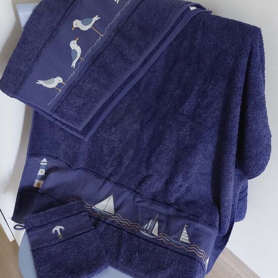 Handdoek set Sea Life borduren - Rico Design borduurpakket | hobbygigant.nl