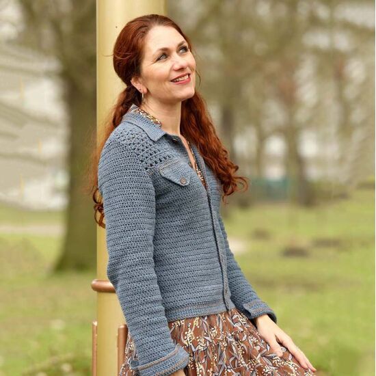 Jeans jasje haken - haakpakket Linda Modderman