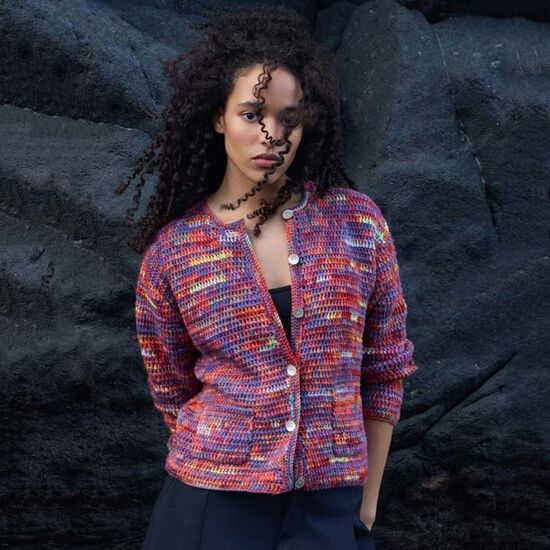 Gekleurd damesvest haken - Lana Grossa haakpakket | hobbygigant.nl