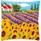 Zonnebloemenveld borduurkussen - Vervaco borduurpakket | HobbyGigant