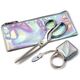 Luxe cadeauset - zilverkleurige stofschaar en meetlint in etui | hobbygigant.nl