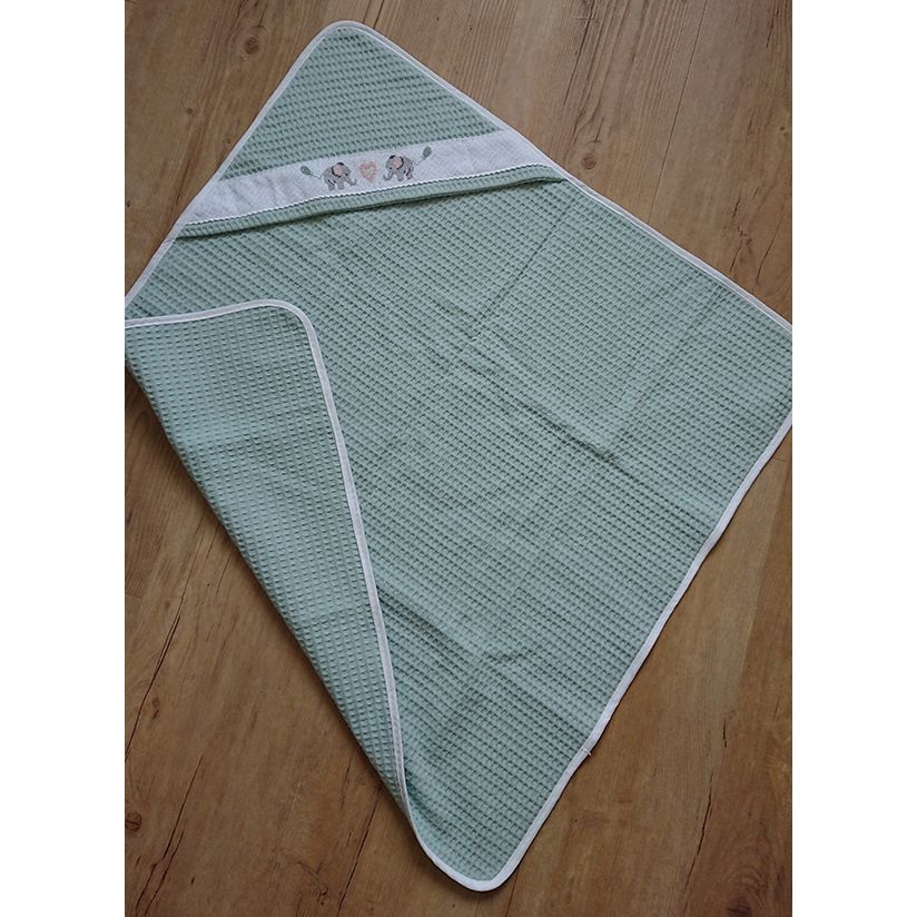 Baby omslagdoek wafelstof Naaipakket | Baby badcape