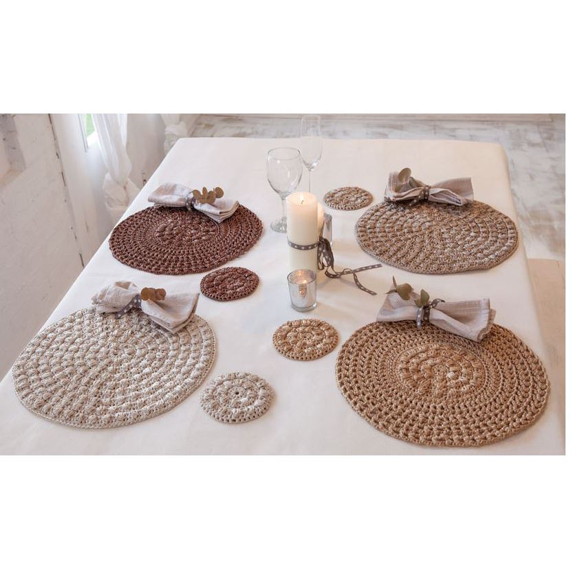 Gehaakte placemats en onderzetters Tahiti van Katia gratis patroon